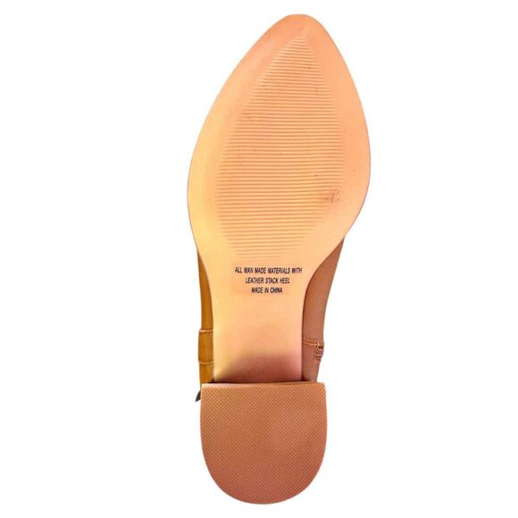 Dolce Vita NWT Tezza Block Heel Boots in Tan Faux Leather - Size 9 - Picture 4 of 4